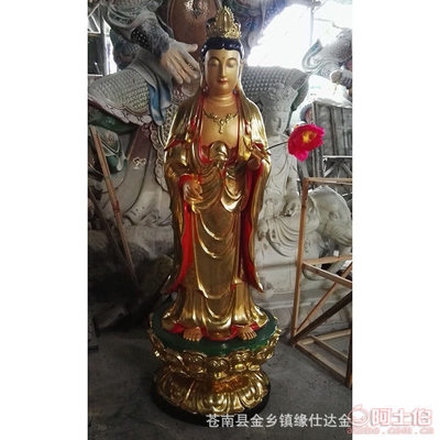 緣仕達工藝品廠 專業定制木雕佛像西方三圣彩繪座像，打造信仰藝術的精品